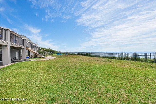 2481 S Ponte Vedra Blvd, Ponte Vedra Beach, FL 32082 - view of yard featuring stairway and a water view