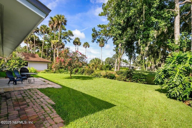 110 Abalone Ln W, Ponte Vedra Beach, FL 32082 - view of green lawn featuring a patio area