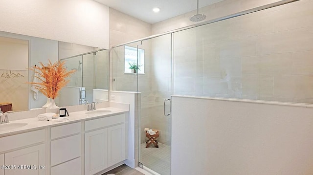 179 Charmer Trce, Saint Augustine, FL 32092 - bathroom with a stall shower and double vanity