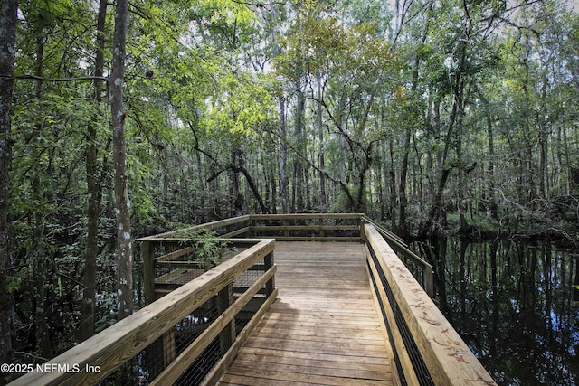 179 Charmer Trce, Saint Augustine, FL 32092 - dock featuring a forest view