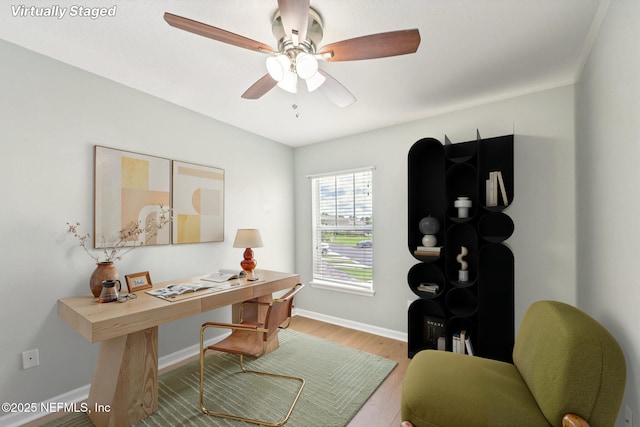 1500 Calming Water Dr Unit 4504, Fleming Island, FL 32003 - office space featuring wood finished floors and ceiling fan