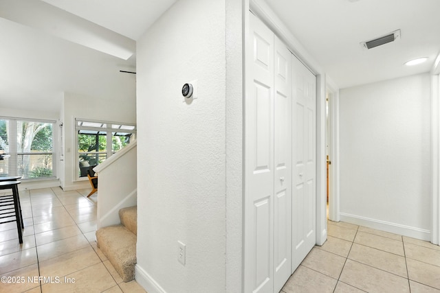 736 Tidewater Ct, Ponte Vedra Beach, FL 32082 - hall featuring tile patterned flooring and stairs