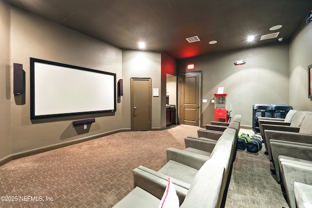 736 Tidewater Ct, Ponte Vedra Beach, FL 32082 - carpeted home theater room with recessed lighting