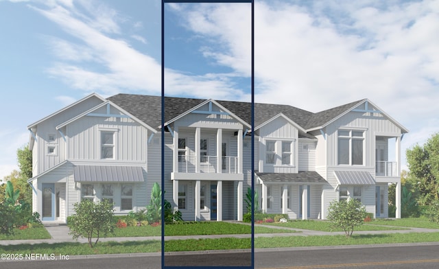 20 Islington Ln, Ponte Vedra, FL 32081 - townhome / multi-family property featuring board and batten siding, a balcony, and a shingled roof