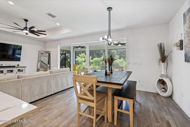 816 Blind Oak Way, Middleburg, FL 32068 - dining room featuring plenty of natural light, ceiling fan, wood finished floors, and recessed lighting