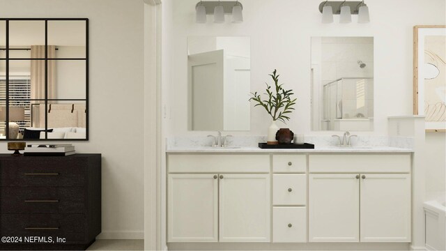 108 Round Robin Run, Saint Johns, FL 32259 - full bath featuring a stall shower and double vanity