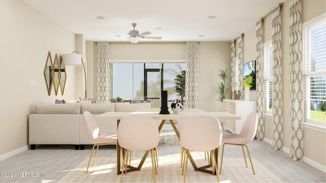 100 Round Robin Run, Saint Johns, FL 32259 - dining area featuring wood finished floors and a ceiling fan