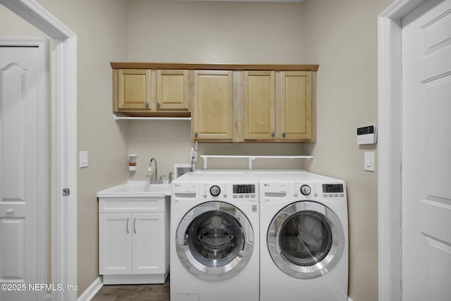 1506 Waterbridge Ct, Fleming Island, FL 32003 - washroom with cabinet space, separate washer and dryer, and dark wood finished floors
