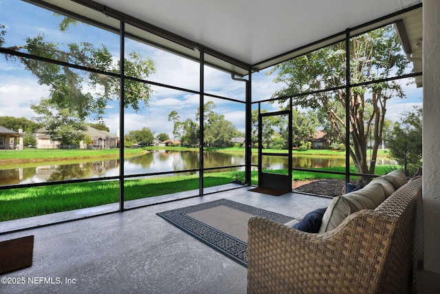 1506 Waterbridge Ct, Fleming Island, FL 32003 - sunroom / solarium featuring a water view