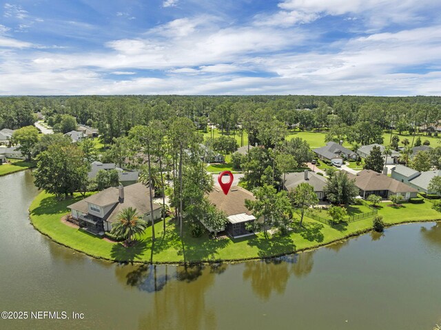 1506 Waterbridge Ct, Fleming Island, FL 32003 - aerial view of residential area with a large body of water