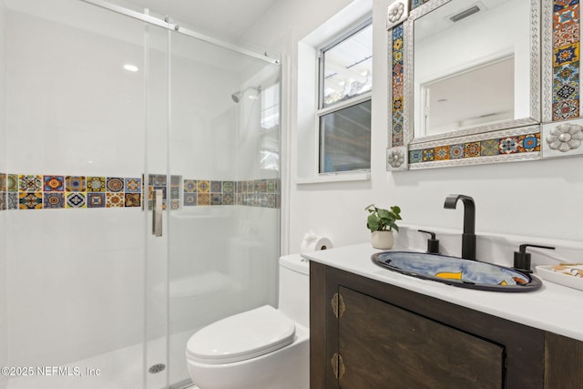 1465 Lambert Ave, Flagler Beach, FL 32136 - full bathroom featuring a stall shower and vanity
