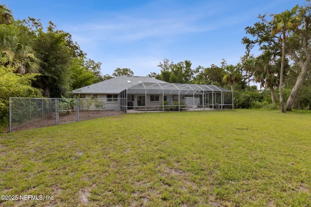 1465 Lambert Ave, Flagler Beach, FL 32136 - view of yard featuring glass enclosure