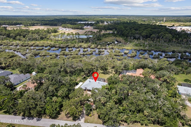 1465 Lambert Ave, Flagler Beach, FL 32136 - aerial view of property and surrounding area featuring a nearby body of water