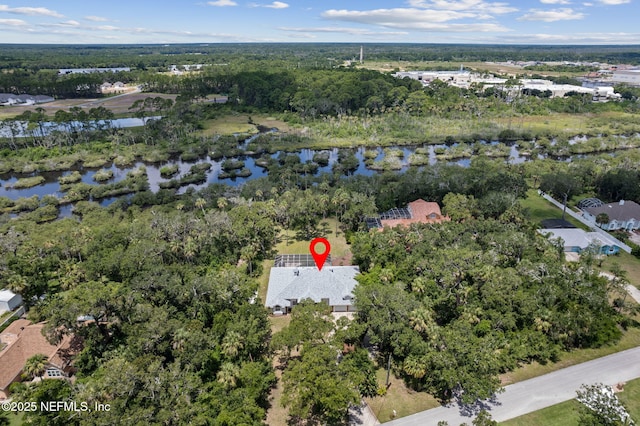 1465 Lambert Ave, Flagler Beach, FL 32136 - aerial view of property and surrounding area featuring a nearby body of water