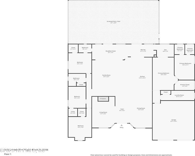 1465 Lambert Ave, Flagler Beach, FL 32136 - view of property floor plan