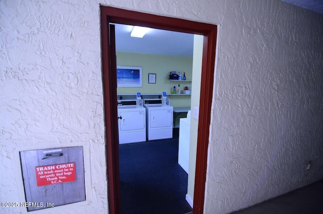 1810 Sevilla Blvd Unit 202, Atlantic Beach, FL 32233 - hallway featuring separate washer and dryer