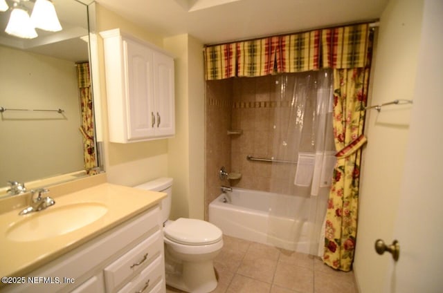 1810 Sevilla Blvd Unit 202, Atlantic Beach, FL 32233 - bathroom with tile patterned floors, vanity, and shower / bath combo