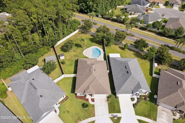 94032 Woodbrier Cir, Fernandina Beach, FL 32034 - aerial perspective of suburban area with a pool