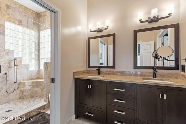 2348 Seminole Reach Ct, Atlantic Beach, FL 32233 - full bathroom featuring a stall shower and double vanity