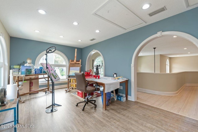 2348 Seminole Reach Ct, Atlantic Beach, FL 32233 - office space featuring wood finished floors and recessed lighting