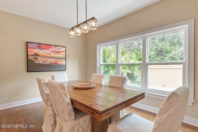 2348 Seminole Reach Ct, Atlantic Beach, FL 32233 - dining area featuring a chandelier and wood finished floors