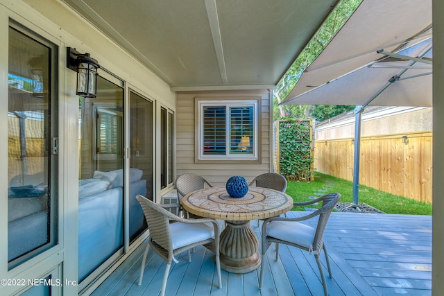 315 20th St, Atlantic Beach, FL 32233 - view of wooden terrace