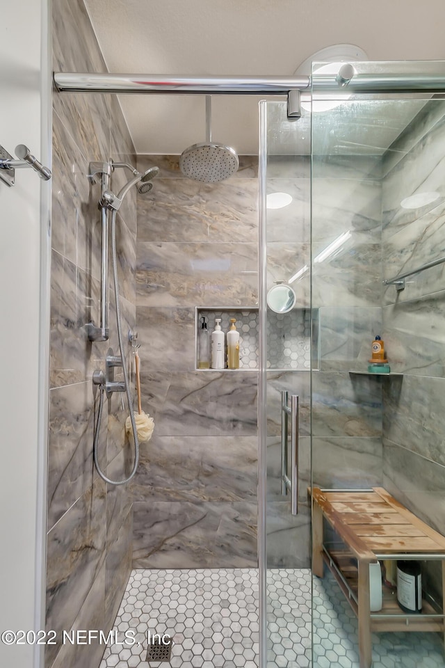 315 20th St, Atlantic Beach, FL 32233 - bathroom featuring a marble finish shower
