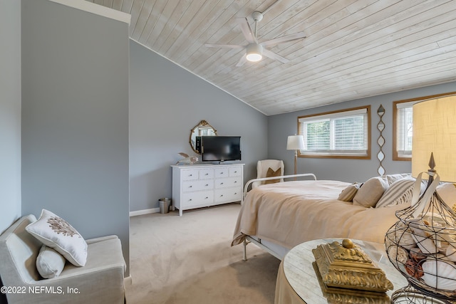 315 20th St, Atlantic Beach, FL 32233 - bedroom with carpet floors, vaulted ceiling, and wood ceiling