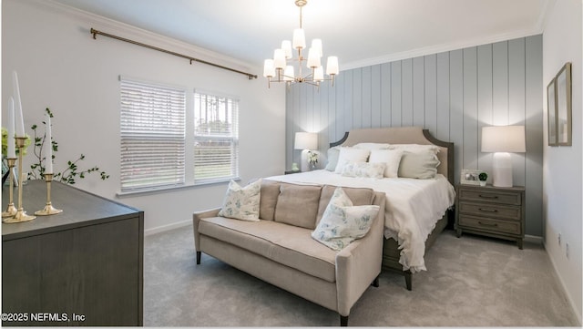 364 Higgins Loop, Saint Augustine, FL 32092 - carpeted bedroom with a chandelier and crown molding