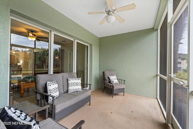 1200 Canopy Walk Ln Unit 1212, Palm Coast, FL 32137 - sunroom / solarium with a ceiling fan