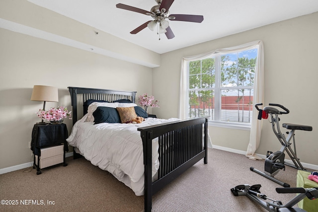 10435 Mid Town Pkwy Unit 265, Jacksonville, FL 32246 - carpeted bedroom featuring baseboards and ceiling fan