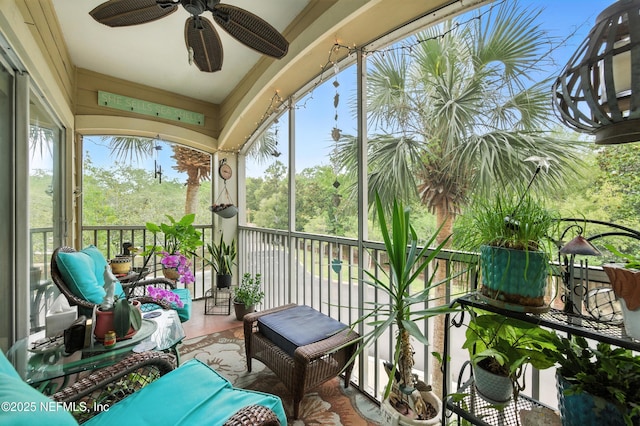 130 Old Town Pkwy Unit 2202, Saint Augustine, FL 32084 - sunroom with ceiling fan