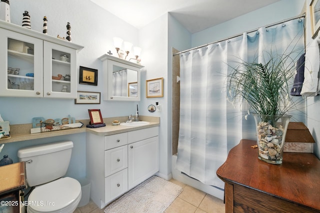 130 Old Town Pkwy Unit 2202, Saint Augustine, FL 32084 - bathroom featuring vanity, tile patterned flooring, and curtained shower