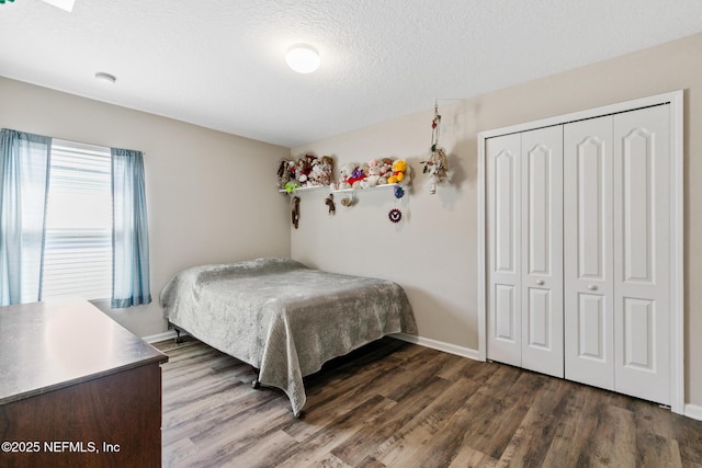 222 Green Turtle Ln, Saint Augustine, FL 32086 - bedroom featuring wood finished floors, a closet, and a textured ceiling