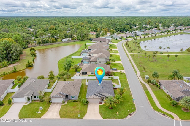 222 Green Turtle Ln, Saint Augustine, FL 32086 - aerial perspective of suburban area featuring a large body of water and a forest
