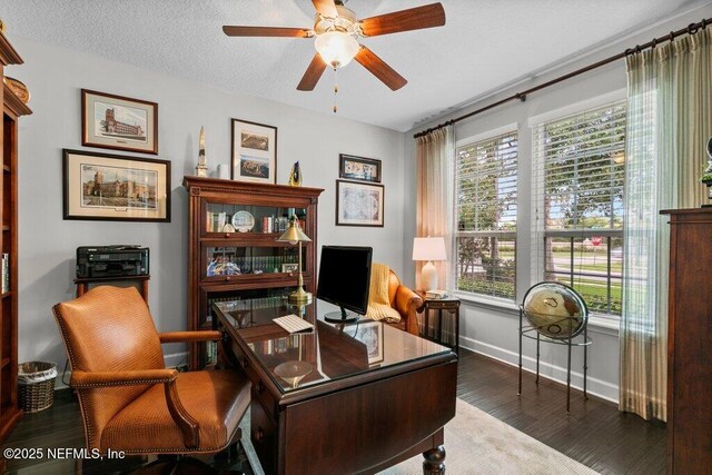 26 Traveler Palm Ct, Ponte Vedra Beach, FL 32082 - office space with wood finished floors and a ceiling fan