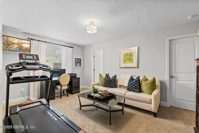 26 Traveler Palm Ct, Ponte Vedra Beach, FL 32082 - living area featuring a textured ceiling and carpet flooring