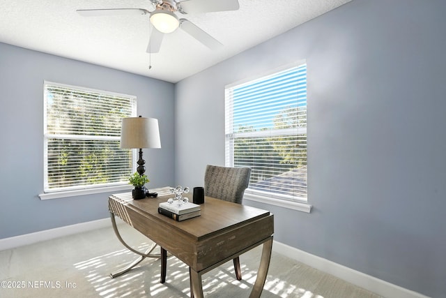 12490 Tropic Dr, Jacksonville, FL 32225 - carpeted office featuring plenty of natural light and ceiling fan