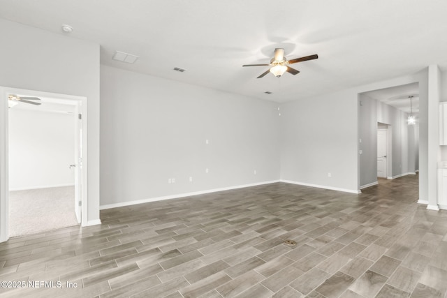 83687 Nether St, Fernandina Beach, FL 32034 - unfurnished room with ceiling fan, light wood-type flooring, and a smoke detector