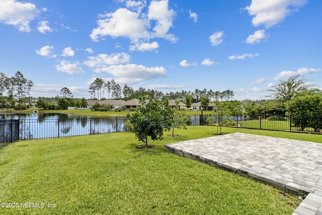 83687 Nether St, Fernandina Beach, FL 32034 - fenced backyard featuring a water view and a patio
