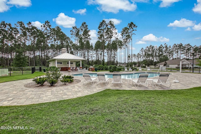 83687 Nether St, Fernandina Beach, FL 32034 - community pool with a gazebo and a patio area