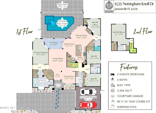 1521 Nottingham Knoll Dr, Jacksonville, FL 32225 - view of property floor plan