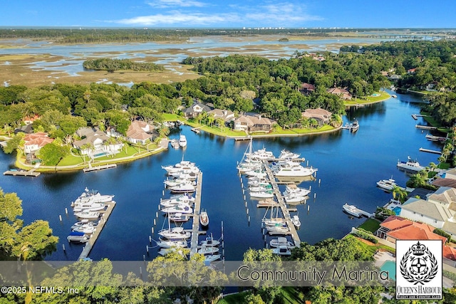 1521 Nottingham Knoll Dr, Jacksonville, FL 32225 - drone / aerial view of a nearby body of water and a marina