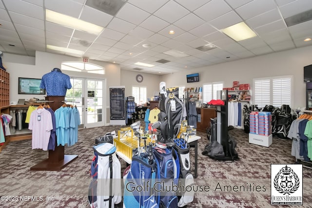 1521 Nottingham Knoll Dr, Jacksonville, FL 32225 - misc room featuring carpet flooring and french doors