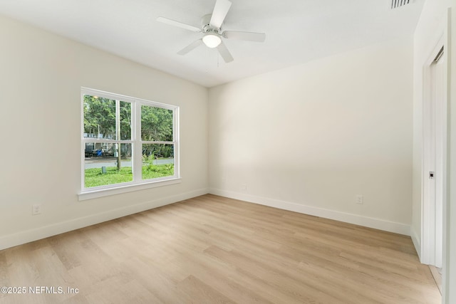 981 Butler Ave, Saint Augustine, FL 32084 - unfurnished room featuring light wood-type flooring and ceiling fan