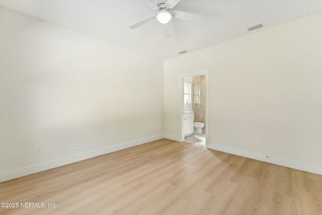 981 Butler Ave, Saint Augustine, FL 32084 - empty room featuring ceiling fan and light wood-style floors