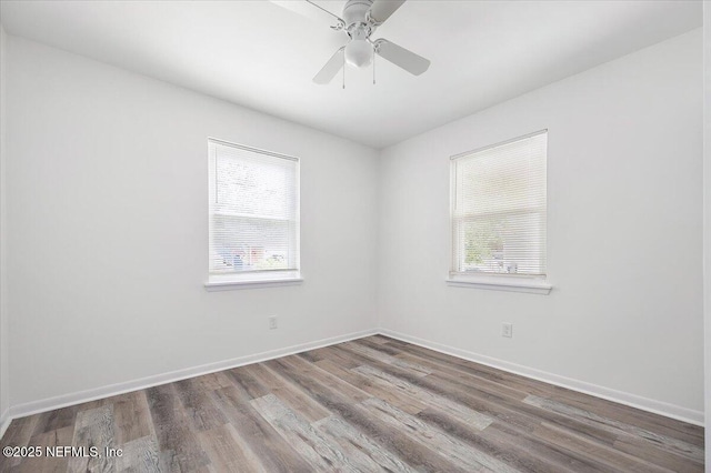 631-633 Main St, Atlantic Beach, FL 32233 - spare room with wood finished floors and a ceiling fan