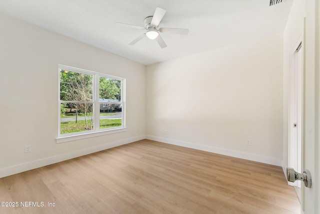 989 Butler Ave, Saint Augustine, FL 32084 - spare room with light wood-style flooring and a ceiling fan