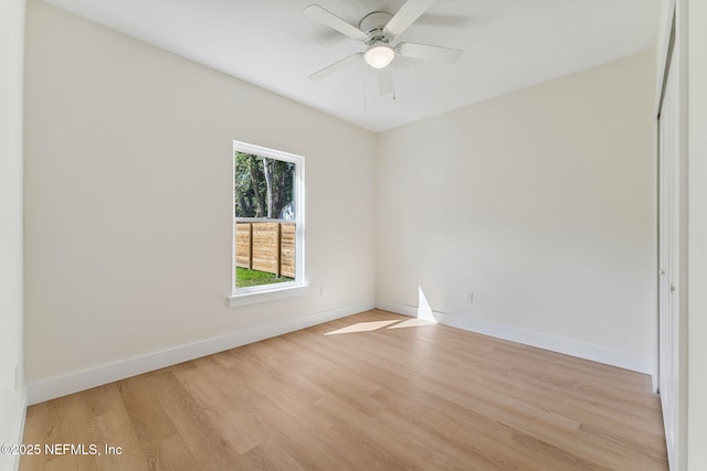 989 Butler Ave, Saint Augustine, FL 32084 - empty room featuring light wood finished floors and a ceiling fan