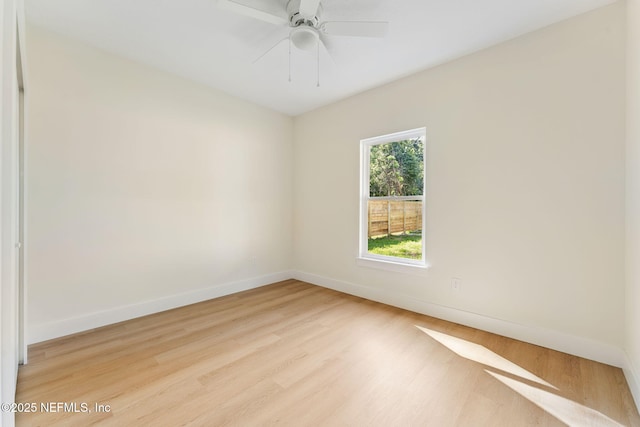 989 Butler Ave, Saint Augustine, FL 32084 - unfurnished room featuring light wood-type flooring and ceiling fan